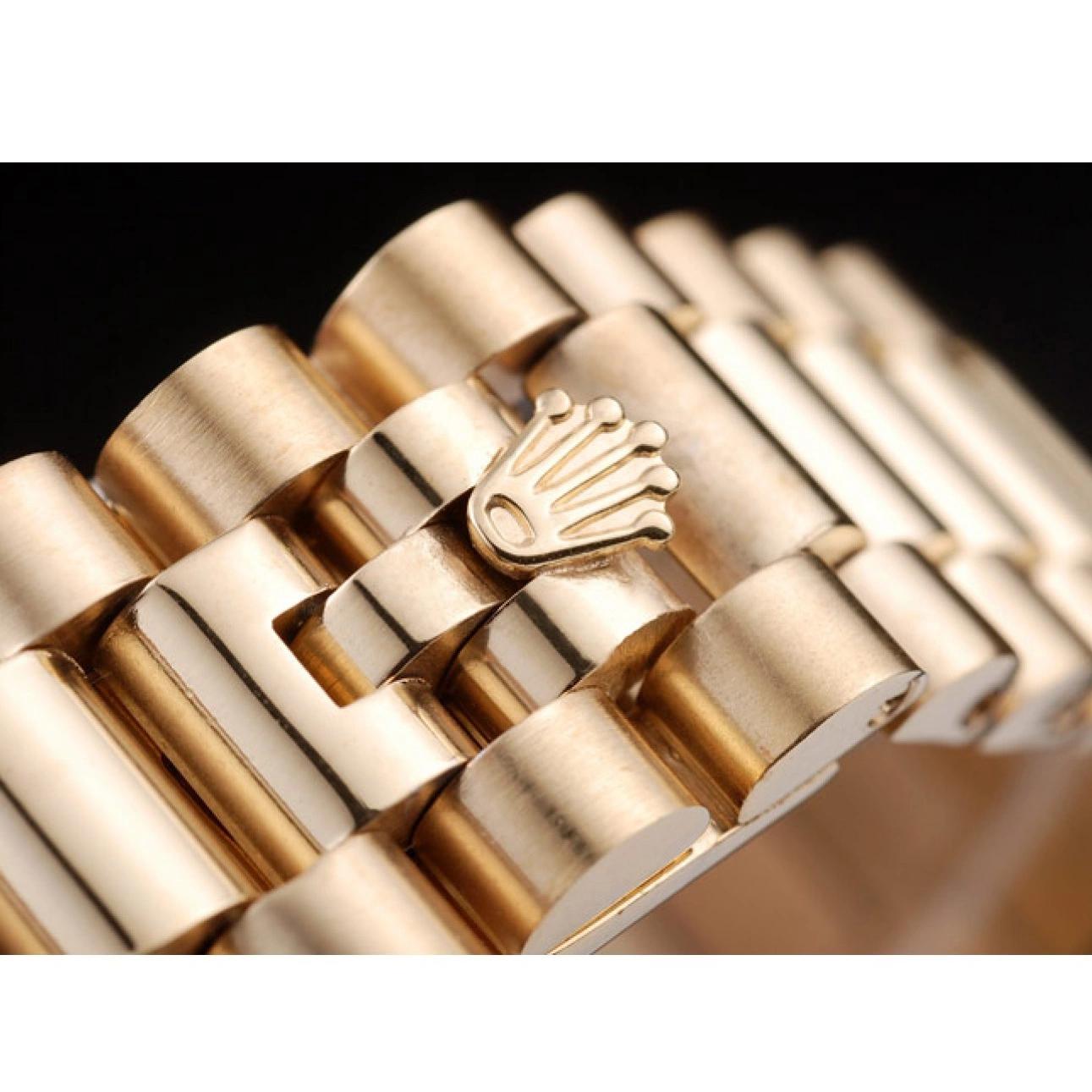 Aaa replica watch Stainless Plated Day-Date Dial 18k Rolex Gold Yellow Steel Gold 0529